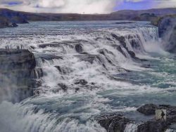 Gulfoss Wasserfall im Haukadalur Tal im Süden Islands
