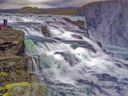 Gulfoss Wasserfall im Haukadalur Tal im Süden Islands
